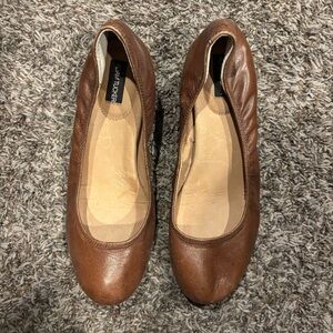 Adam Tucker Tan Leather Flats
